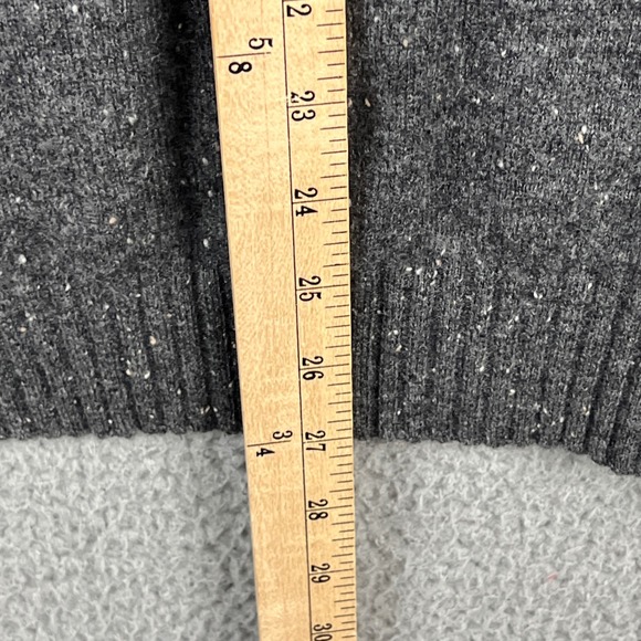 Neiman Marcus Cashmere Sweater Mens Large Gray Donegal Fleck Button Mock Neck L - Picture 14 of 14